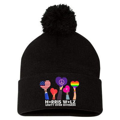 Unity Over Division Pom Pom 12in Knit Beanie