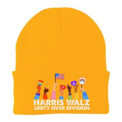 Unity Over Division Harris Walz 2024 Knit Cap Winter Beanie