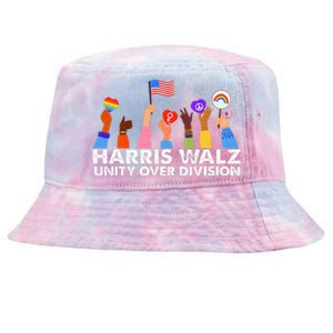 Unity Over Division Harris Walz 2024 Tie-Dyed Bucket Hat