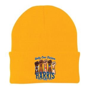 Unity Over Division Harris Walz Support Diversity Knit Cap Winter Beanie