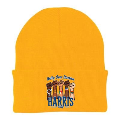 Unity Over Division Harris Walz Support Diversity Knit Cap Winter Beanie