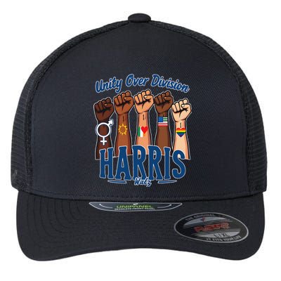 Unity Over Division Harris Walz Support Diversity Flexfit Unipanel Trucker Cap