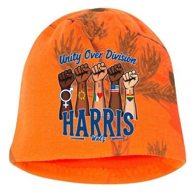 Unity Over Division Harris Walz Support Diversity Kati - Camo Knit Beanie