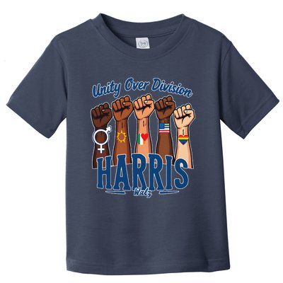 Unity Over Division Harris Walz Support Diversity Toddler T-Shirt