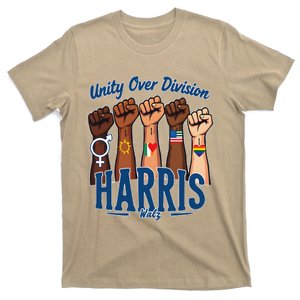 Unity Over Division Harris Walz Support Diversity T-Shirt