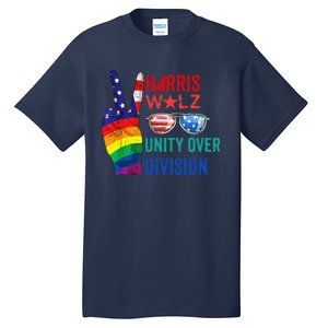 Unity Over Division Harris Walz For President 2024 Tall T-Shirt