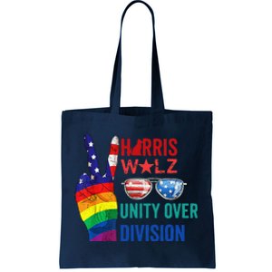 Unity Over Division Harris Walz For President 2024 Tote Bag