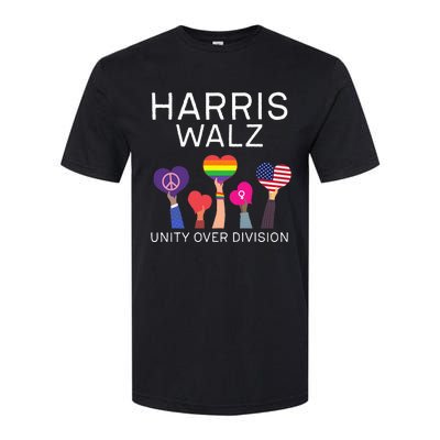 Unity Over Division Harris Walz For President 2024 Softstyle CVC T-Shirt