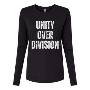 Unity Over Division 2024 Womens Cotton Relaxed Long Sleeve T-Shirt