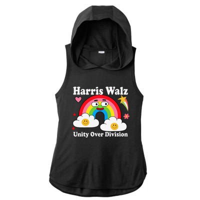 Unity Over Division Harris Walz 2024 Ladies PosiCharge Tri-Blend Wicking Draft Hoodie Tank