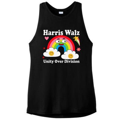 Unity Over Division Harris Walz 2024 Ladies PosiCharge Tri-Blend Wicking Tank