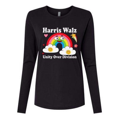 Unity Over Division Harris Walz 2024 Womens Cotton Relaxed Long Sleeve T-Shirt