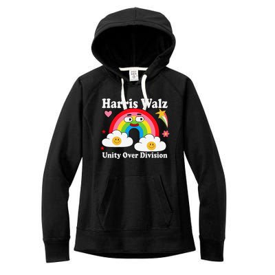 Unity Over Division Harris Walz 2024 Women's Fleece Hoodie