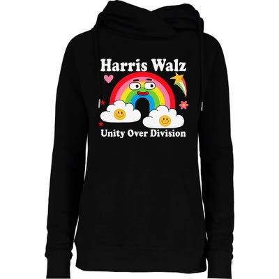 Unity Over Division Harris Walz 2024 Womens Funnel Neck Pullover Hood