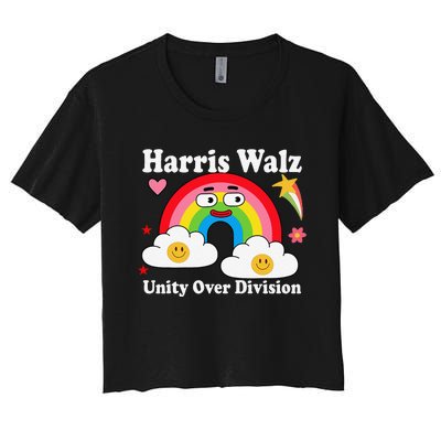 Unity Over Division Harris Walz 2024 Women's Crop Top Tee