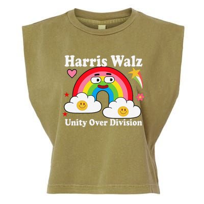 Unity Over Division Harris Walz 2024 Garment-Dyed Women's Muscle Tee