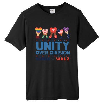 Unity Over Division Harris Walz 2024 Tall Fusion ChromaSoft Performance T-Shirt