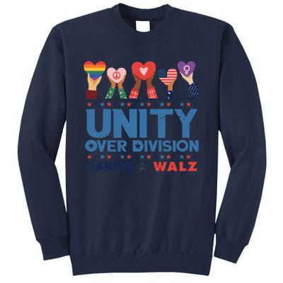 Unity Over Division Harris Walz 2024 Tall Sweatshirt