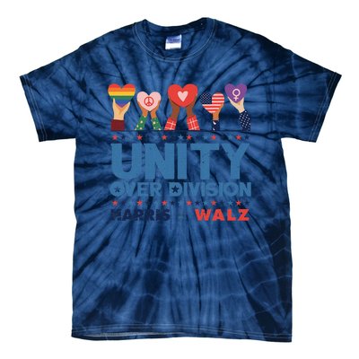 Unity Over Division Harris Walz 2024 Tie-Dye T-Shirt