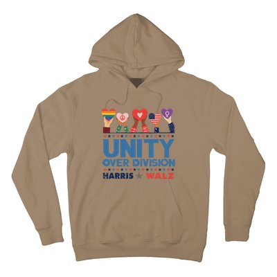 Unity Over Division Harris Walz 2024 Hoodie