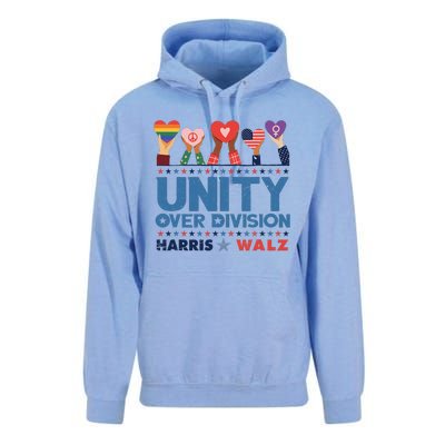 Unity Over Division Harris Walz 2024 Unisex Surf Hoodie