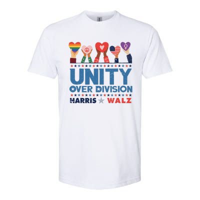 Unity Over Division Harris Walz 2024 Softstyle CVC T-Shirt