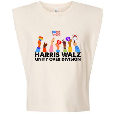 Unity Over Division Harris Walz 2024 Garment-Dyed Women's Muscle Tee