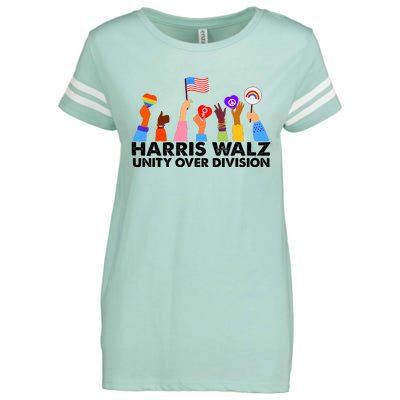 Unity Over Division Harris Walz 2024 Enza Ladies Jersey Football T-Shirt