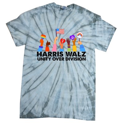 Unity Over Division Harris Walz 2024 Tie-Dye T-Shirt