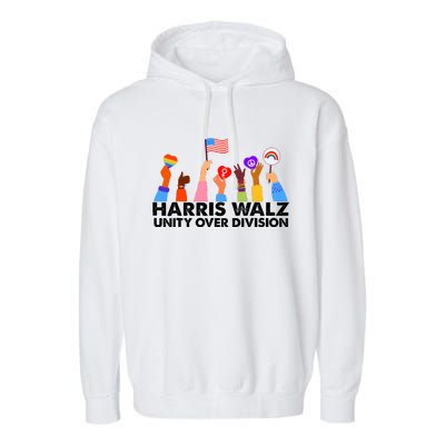 Unity Over Division Harris Walz 2024 Garment-Dyed Fleece Hoodie