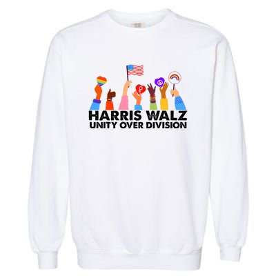 Unity Over Division Harris Walz 2024 Garment-Dyed Sweatshirt