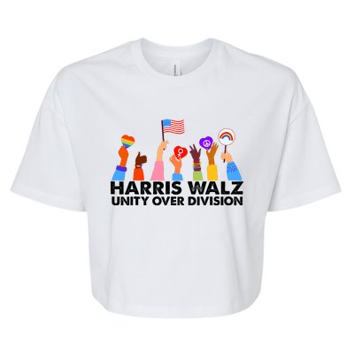 Unity Over Division Harris Walz 2024 Bella+Canvas Jersey Crop Tee