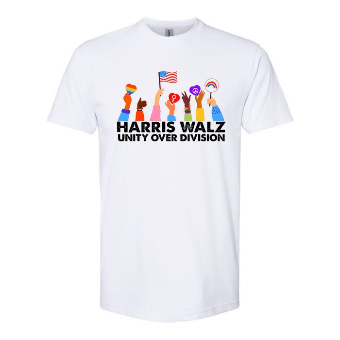 Unity Over Division Harris Walz 2024 Softstyle CVC T-Shirt