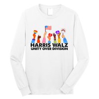 Unity Over Division Harris Walz 2024 Long Sleeve Shirt