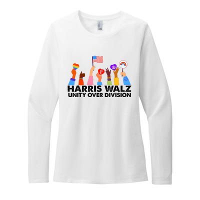 Unity Over Division Harris Walz 2024 Womens CVC Long Sleeve Shirt