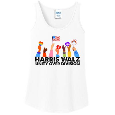 Unity Over Division Harris Walz 2024 Ladies Essential Tank