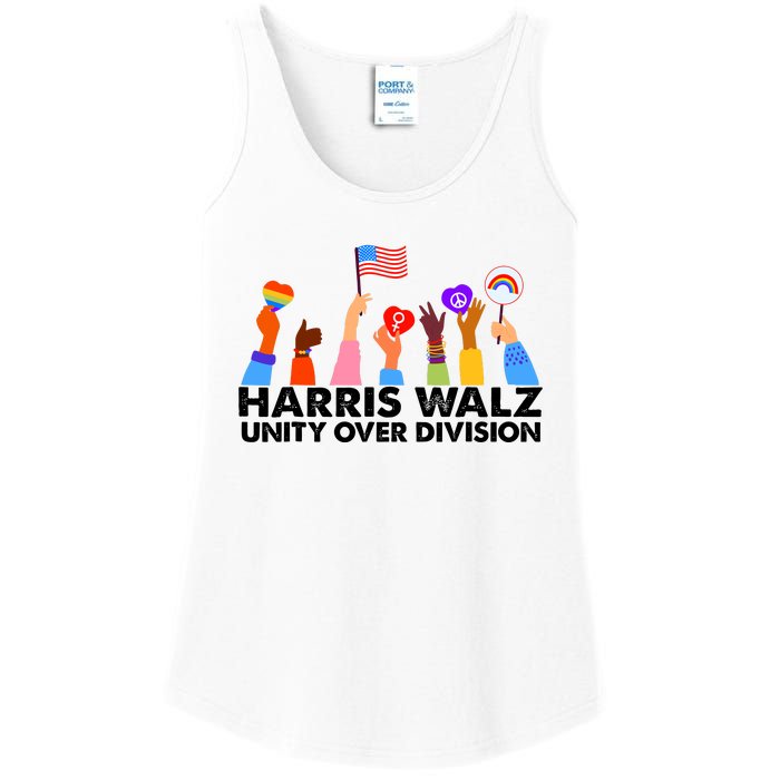 Unity Over Division Harris Walz 2024 Ladies Essential Tank