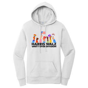 Unity Over Division Harris Walz 2024 Women's Pullover Hoodie