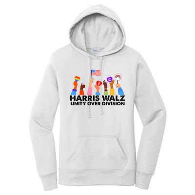 Unity Over Division Harris Walz 2024 Women's Pullover Hoodie