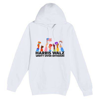 Unity Over Division Harris Walz 2024 Premium Pullover Hoodie