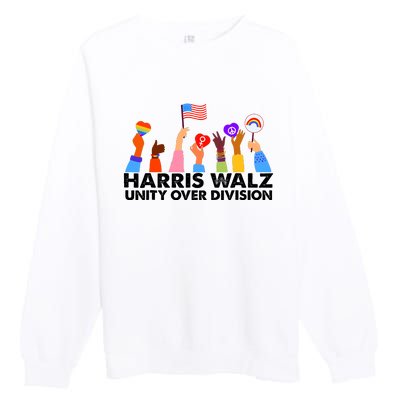 Unity Over Division Harris Walz 2024 Premium Crewneck Sweatshirt