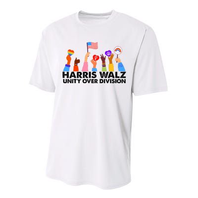 Unity Over Division Harris Walz 2024 Performance Sprint T-Shirt