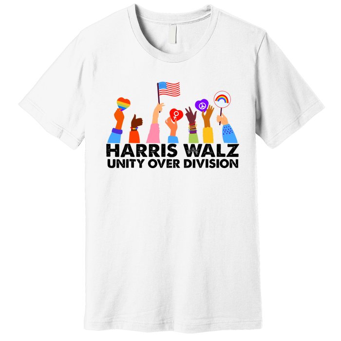 Unity Over Division Harris Walz 2024 Premium T-Shirt