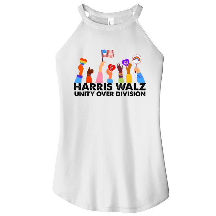 Unity Over Division Harris Walz 2024 Women’s Perfect Tri Rocker Tank