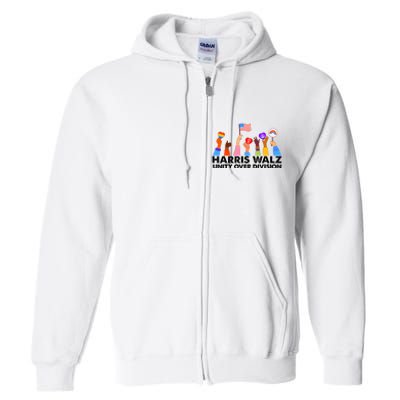 Unity Over Division Harris Walz 2024 Full Zip Hoodie