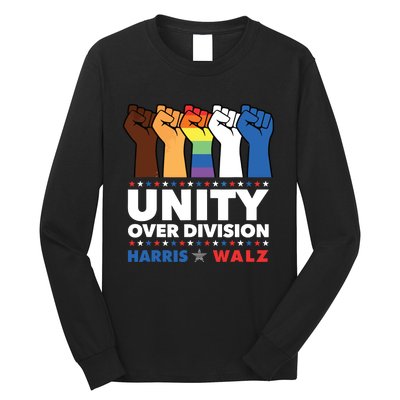 Unity Over Division Harris Walz 2024 Long Sleeve Shirt