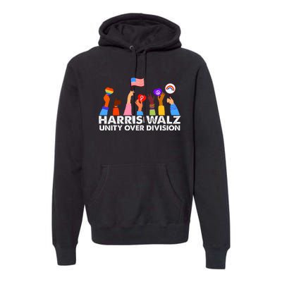 Unity Over Division Harris Walz 2024 Premium Hoodie