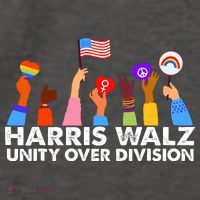 Unity Over Division Harris Walz 2024 Vector Backpack