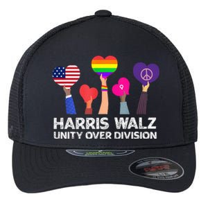 Unity Over Division Kamala Harris Tim Walz Flexfit Unipanel Trucker Cap