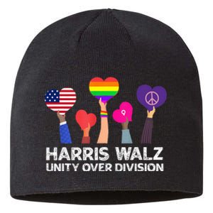 Unity Over Division Kamala Harris Tim Walz Sustainable Beanie